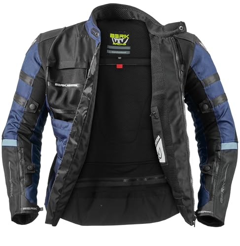 Blouson textile moto Berik Absolute Zero RX noir bleu taille 50