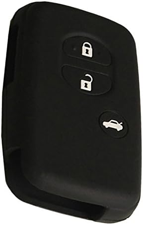 Silicone Cover Car Key Fob Holder Shell For 2008-2013 TOYOTA Land Cruiser Remote Key Case 3 Button Black No key