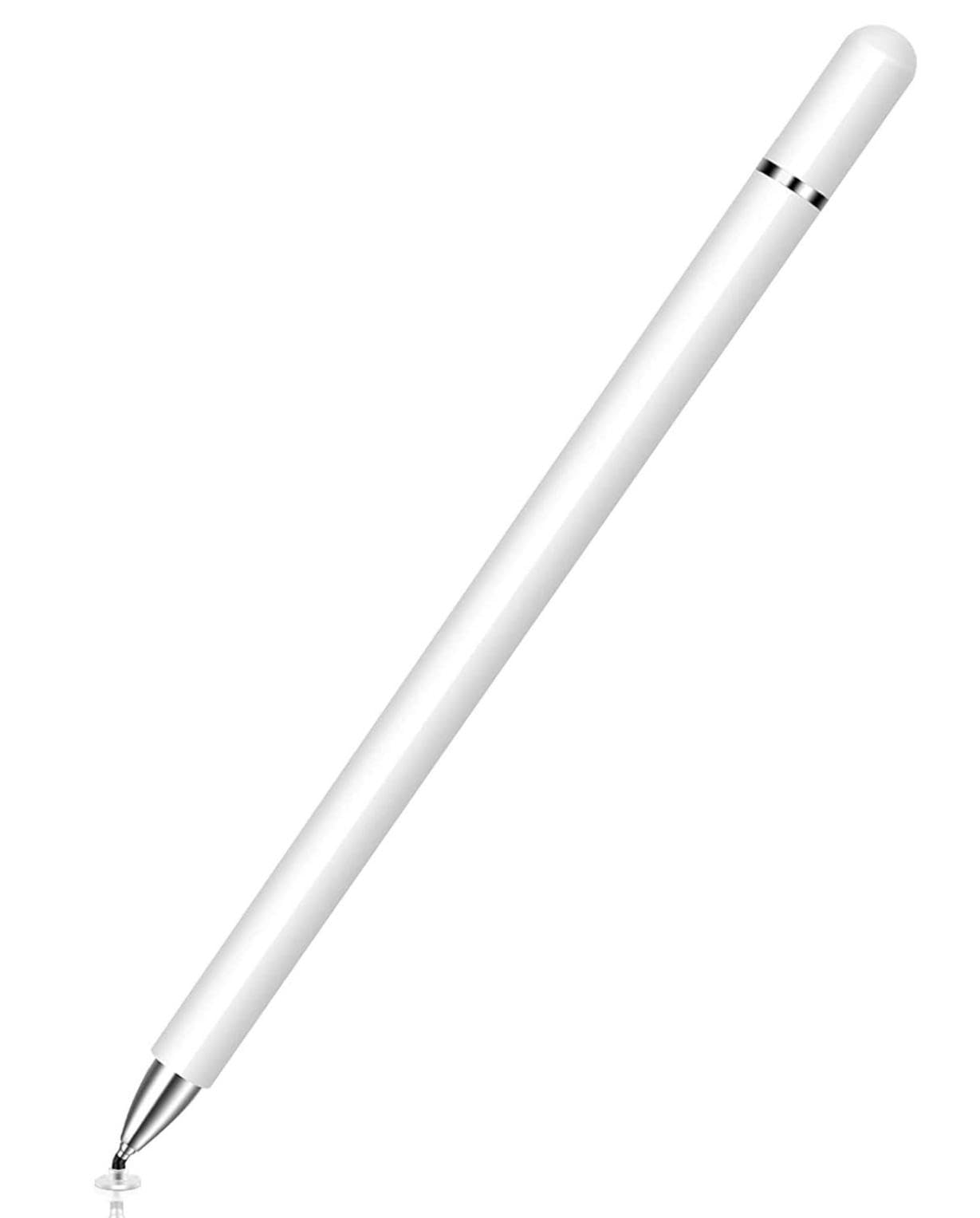 Stylus Touch Screen Pen Fiber Tip Compatible with Samsung Galaxy A73/A72/A71 5G, Aluminum Lightweight White