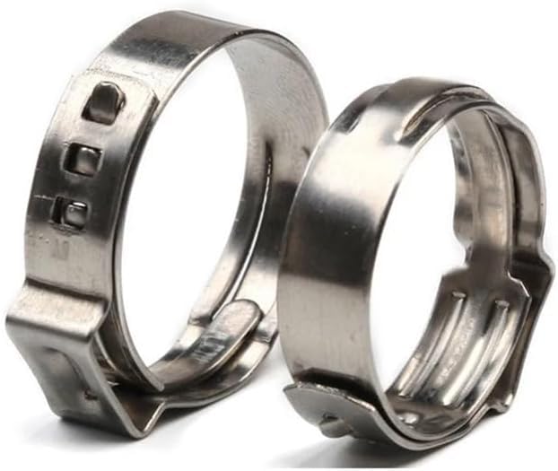 Colliers de serrage, Colliers De Serrage À Une Oreille En Acier Inoxydable, 10 Pièces
