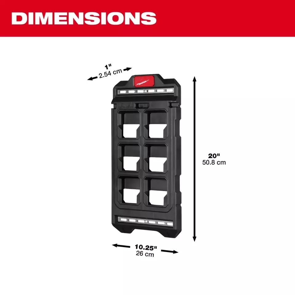 LISAN 48-22-8496 for Milwaukee PACKOUT Compact Wall Plate w/Metal Mounting Points?L2in H20in