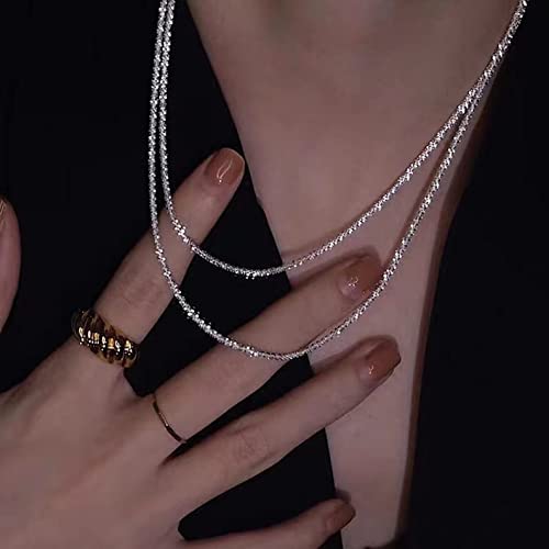 Mideeo Gold Layered Necklace For Women 14K Gold Plated Layered Necklace Set Silver Necklace Simple Layering Set Women Jewelry Gift #TOP1