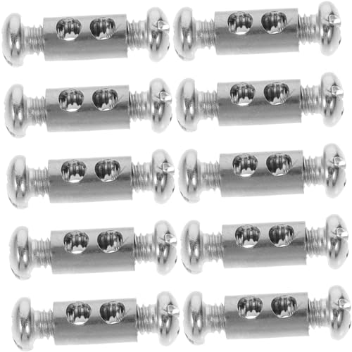 FUNOMOCYA Double Clamp Cable Fastener 10-Pack Wire Rope Clamp Set Easy Install Rope Tightener Construction Grade