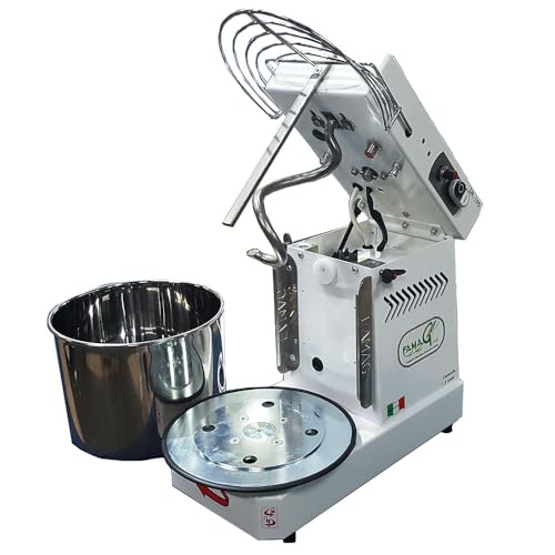 MISCELATORE PER ALIMENTI Macchina del pane pizza Impastatrice a spirale professionale 10 KG RIBALTABILE a 10 VELOCITA\' per pane, pizza, biscotti, panettone, dolci, per un utilizzo casalingo o professionale Famag GRILLETTA.