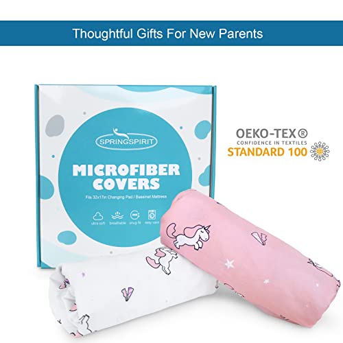 Image of Changing Pad Cover for Girls 2 Pack, Diaper Changing Pad Cover