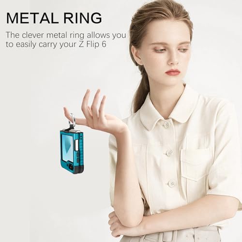 Image of BENTOBEN for Samsung Galaxy Z Flip 6 5G Case with Ring, Heavy Duty 2 in 1 Full Body Rugged Galaxy Z Flip6 Case Girls Women Boy Men Shockproof Protection Cover for Samsung Z Flip 6 6.7 inch,Deep Blue