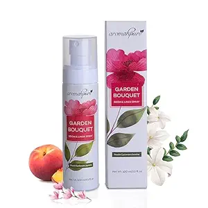 Aromahpure Room & Linen Spray | 100 ml | Garden Bouquet - Peach, Cyclamen, Jasmine Room Freshener Spray | 800 + Room Sprays |Made with Essential Oil |Odour Neutralizer|For Room & Linen