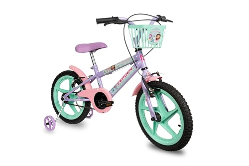 Verden Bicicleta Infantil Casa Magica Da Gabby Aro 16 com cestinha e rodinhas de apoio