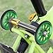 Folding for Easy Wheels, for CNC Bearing Aluminum Alloy Training Wheel for, Black/Red/Gold/Silver/Blue, M6 Screw Installation（A Couple of Green）