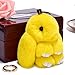 Plüschhase Schlüsselanhänger, 14/18cm für Anime-Geschenke, Kaninchenfell-Schlüsselanhänger für Tasche, Simulationsspielzeugpuppe, süßer Pom-Auto-Anhänger-18CM,G