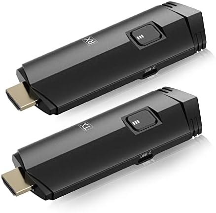 ANYGET Wireless HDMI Transmitter and Receiver, Wireless HDMI Extender Kit,Designed for Laptops,PC,HDMI Dongle Adapter,Support 2.4/5GHz for Streaming Video/Audio from Laptop, PC to HDTV/Projector