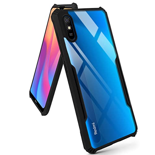 Image of Jkobi Hard PC Crystal Bumper Shockproof Back Cover Case for Xiaomi Mi Redmi 9A with Camera Protection (Matte Black)