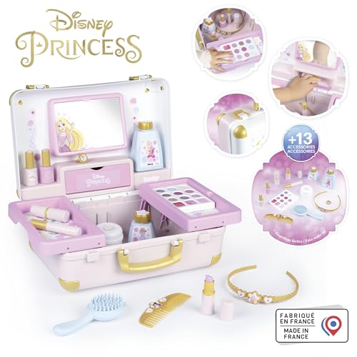 Smoby Disney Princess Beauty Vanity for Kids - Children's Beauty Case - Style, Hair, Nails & Makeup with Accessories - Image 2