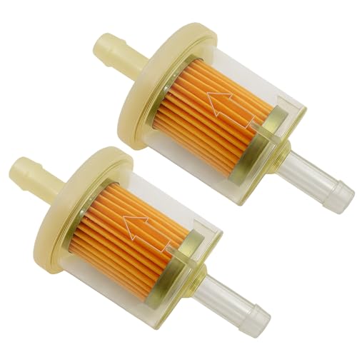 2PCS 8mm Inline Fuel Filter for Car, Motorcycle, ATV, Lawn Mower - Universal Fit for Generators, Forklifts, Marine Engines & More