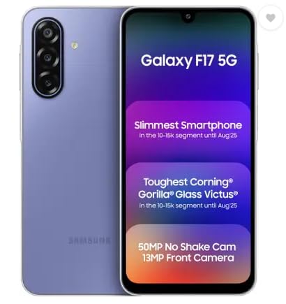 Samsung Galaxy F17 5G, Violet Pop (4GB, 128GB) view 1