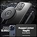 Spigen Rugged Armor MagFit Designed for iPhone 15 Pro Case (2023) [Military-Grade Protection] Compatible with MagSafe - Matte Black