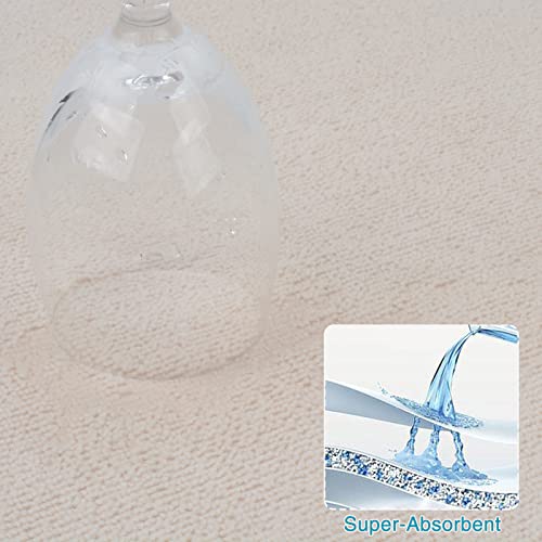 Sinland Microfiber Dish Drying Mat Super Absorbent Dish Drying Rack Pads Kitchen Counter Mat 16Inch X 18Inch Cream #TOP4