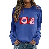 PTLLEND Oversize Tshirts Damen Langarmshirt Damen Mit V Ausschnitt Langarmshirt Damen Elegant Schulterfreies Oberteile Gestreift Drucken T-Shirt Frauen Mode Cold Shoulder Slim Tops Vintage Rundhals