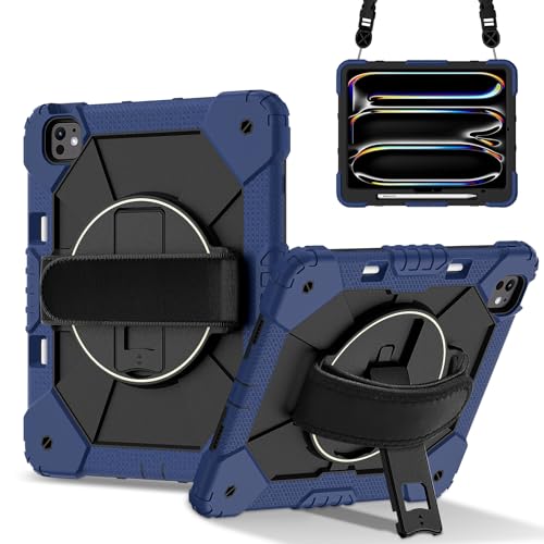 Protection iPad Air 13 M3 2025 robuste triple couche antichoc bleu marine