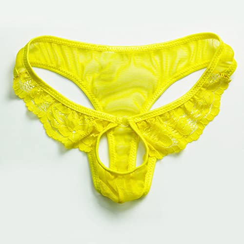 Mens Hollow Out Lace Panties for Men Sissy Gay Underwear Thongs3