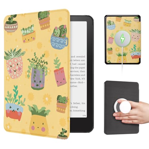 CoBak かわいいケース 折り返し式磁気カバー付き 7インチ Kindle Paperwhite 第12世代 2024 Colorsoft用 - PopSockets Grip用 iPhone MagSafeとAnkerワイヤレス充電パッドに対応 自動起動の商品画像（Amazon）