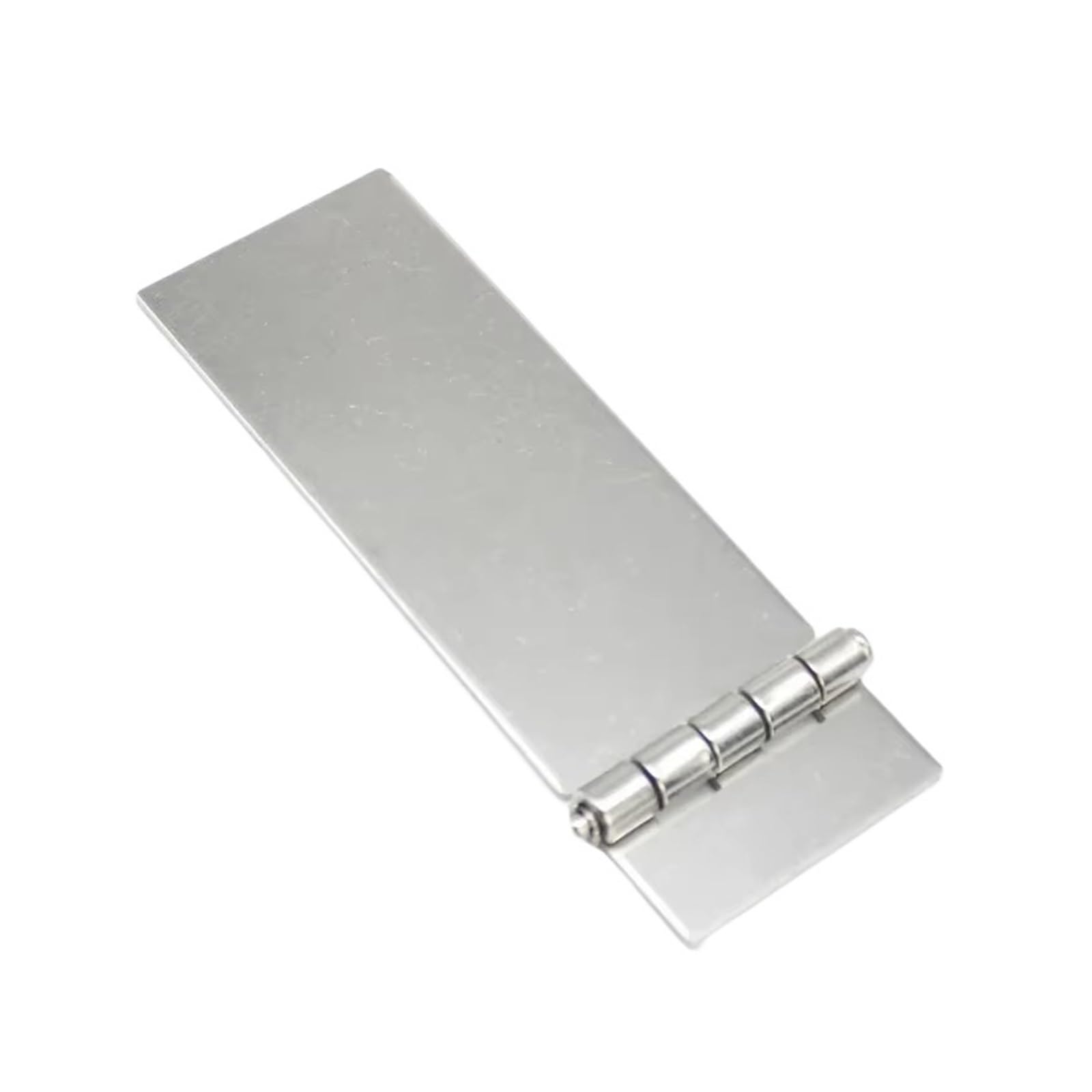 Grande charnière étendue asymétrique inox pour équipement industriel soudé