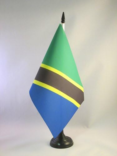 AZ FLAG Tanzania Table Flag 5'' x 8'', Tanzanian Office Decoration 100% Polyester 21 x 14 cm