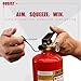 2.5LBS ABC Dry Chemical Fire Extinguisher for Home & Vehicle, Portable Kitchen/Car/RV Fire Extinguisher, Non-Conductive Multipurpose Class A B C, Red (1-Pack)