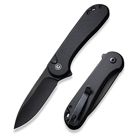 CIVIVI Elementum II Pocket Folding Knife, 2.96" Nitro-V Steel Blade G10 Handle Utility Knife with Deep Carry Pocket Clip for Camping Hiking Hunting C18062P-1 Cover