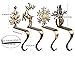 NIGHT-GRING Christmas Stocking Holder - Set of 4 Stocking Hangers Snowman Santa Snowflakes Christmas Tree Deer Stocking Hooks for Fireplace, Shelf, Staircases