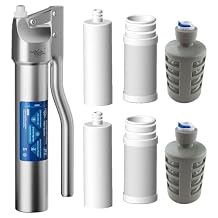 Membrane Solutions Portable Stainless Steel UF Water Filter P1 and Replacement Filter