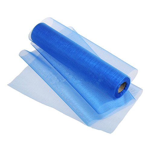 RayLineDo® Organza-Rolle, weich, 50 cm x 50 m, für Hochzeiten, Stuhlhussen und Tischläufer für Partys, Königsblau Cover