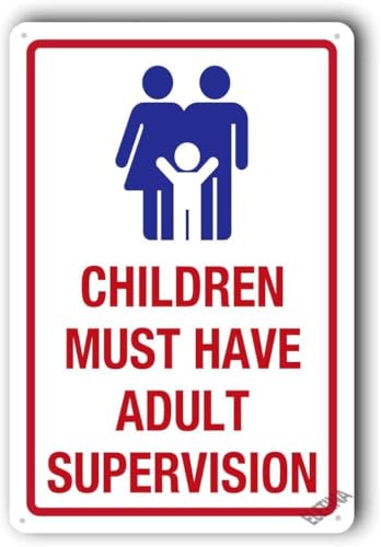 NEXYVH Pool Safety Children Must Have Adult Supervision Warning Sign