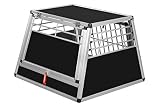 ALPUNA Transportbox N2 – Aluminium Hundebox 92×97×68,5 cm mit Notausstieg, sichere Auto Hundebox für den Kofferraum