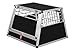 ALPUNA Transportbox N2 – Aluminium Hundebox 92×97×68,5 cm mit Notausstieg, sichere Auto Hundebox für den Kofferraum