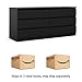 Tvilum 6 Drawer Double Dresser, Black