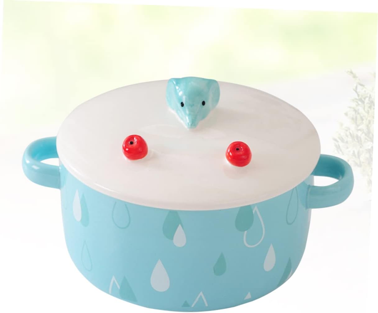 Unomor Cartoon Instant Noodle Bowl Lid Elephant Phone Holder Ramen Bowl Snack Storage