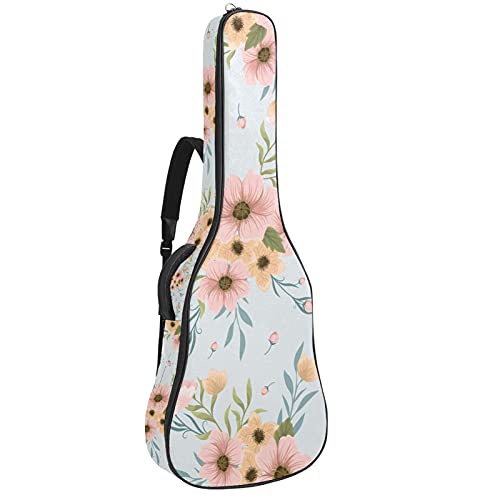 Housse de transport imperméable guitare basse acoustique classique florale