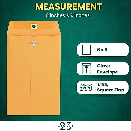 Always23 Envelope de fecho, envelope Kraft, envelopes de correspondência, fecho de fecho e vedação d