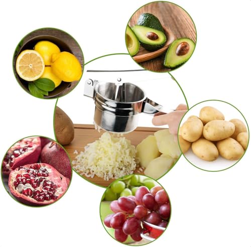 Potato Ricer Stainless Steel Potato Masher, Food Ricer, Fruit and Vegetables Press with 3 Removable and Interchangeable Discs, Manual Masher Ricer Kitchen Tool for Mashed Potatoes - Thumbnail 5