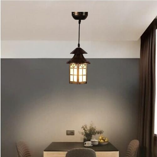 Image of GreyWings Copper Antique Hanging Light & Pendant Light for Home Iron & Glass Vintage Ceiling Lamp with Decorative (Bulb is not Included) Pack of 3