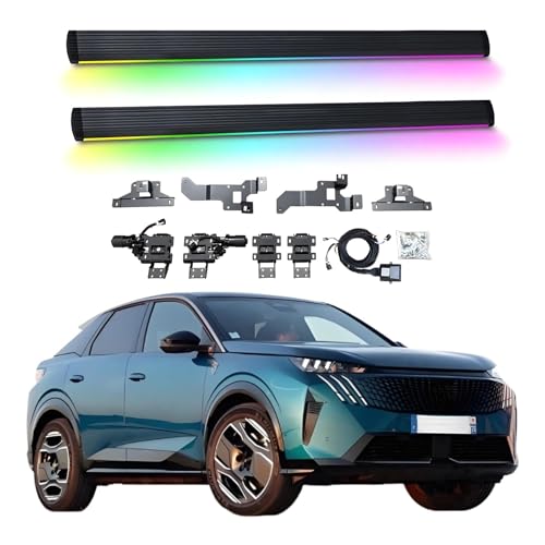 OZTSR Marchepieds électriques compatibles avec Peugeot 3008 (2013-2025) for camionnettes, SUV, Tout-Terrain et Pick-up – Marchepieds rétractables et Barres de sécurité