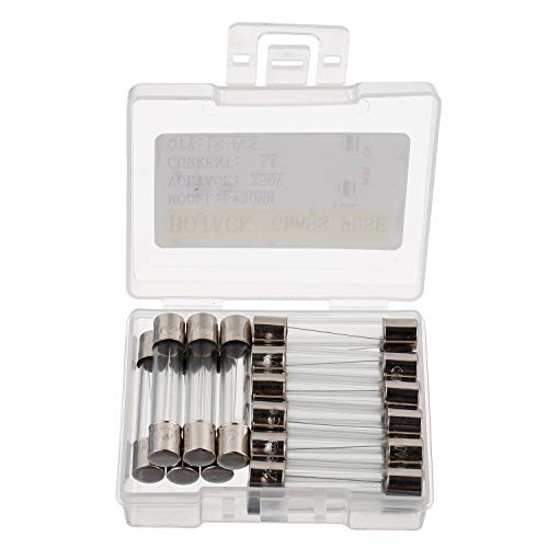 BOJACK 6x30mm 5 A 5 amp 250 V 0.24x1.18 Inch Volt F5AL250V Fast-Blow Glass Fuses (Pack of 18)