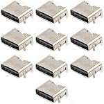 REES52-10Pcs-USB-Type-C-31-Socket-6-Pins-Female-Solder-Connector-Jack-Port-for-Electronics-Power-Port-Replacement