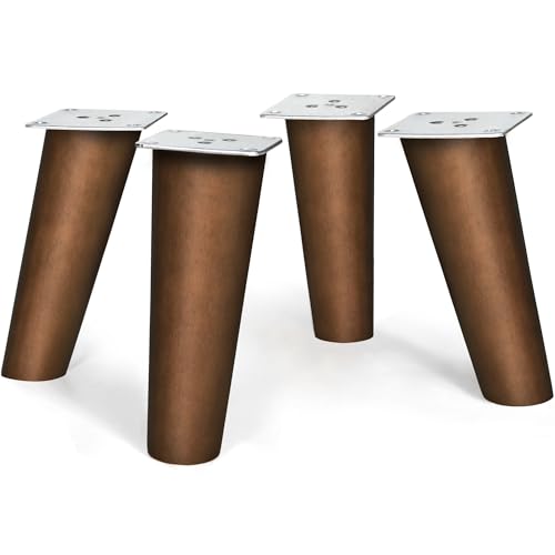 AORYVIC Wood Furniture Legs 6 inch Angled Couch Legs Slanted Sofa Replacement Legs...