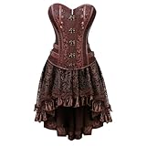Corset femme bustier avec à fermeture zip, fait une belle silhouette, le laçage permet d'adapter le vêtement, pour une soirée thème steam-punk medieval.
