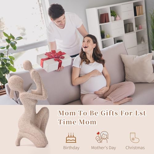 New Mom Gifts - 8.07” Mother and Child Figurine,Resin Statue for First Time Mothers, Baby Shower Adoption Birthday Gifts,Ideal Decor For Shelf Living Room Bedroom Bookshelf CoffeTable and Office - Thumbnail 6