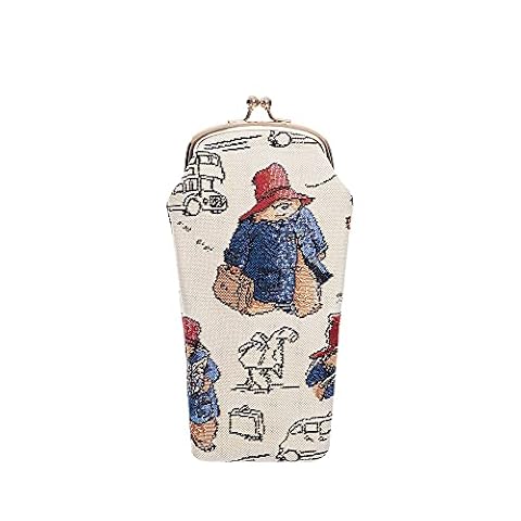 Signare Gobelin Kiss Lock etui na okulary dla kobiet etui na okulary z motywem niedźwiedzia Paddington (GPCH-PADD)