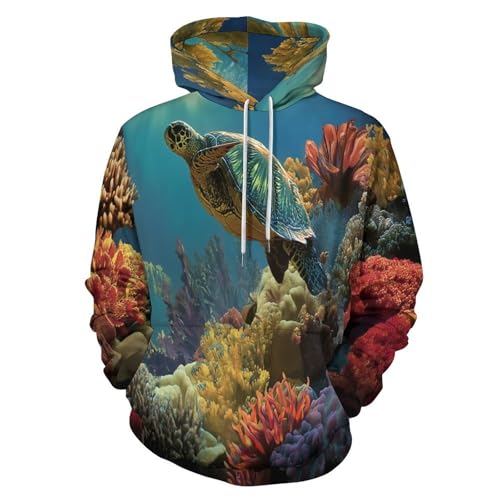 Sweat à capuche imprimé 3D pull manches longues photographie sous-marine