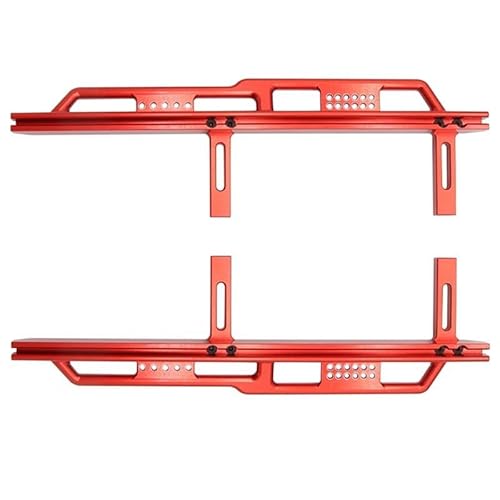 Pedal lateral de chinelo lateral de metal 2 peças para Jeep JLU Wrangler 1/6 RC rastreador de carro